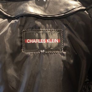Vintage Charles Klein Leather Coat LARGE TALL